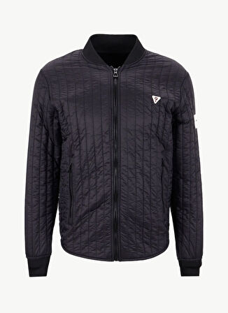 Siyah Erkek Bomber Yaka Regular Fit Mont GU25MSS05011