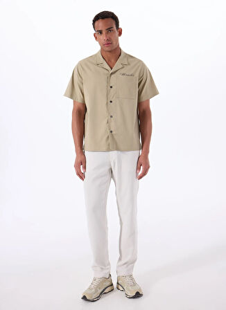 Gmg Fırenze Oversize Apaş Yaka Haki Erkek Gömlek GU25MSS02216