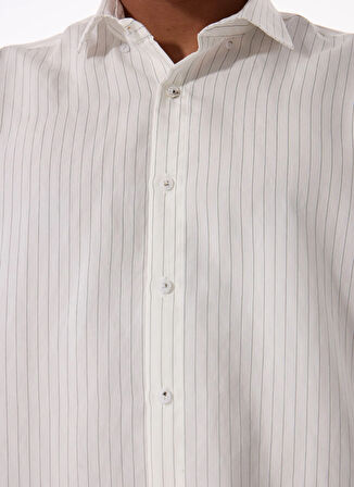 Gmg Fırenze Slim Fit Gömlek Yaka Ekru Erkek Gömlek GU25MSS02218