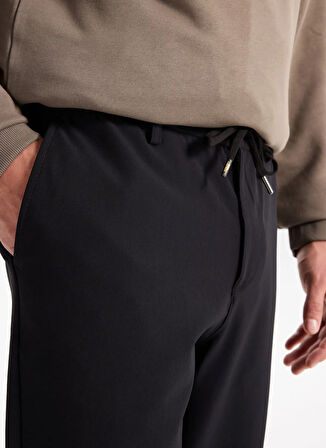 Gmg Fırenze Lastikli Bel Normal Paça Jogger Siyah Erkek Pantolon GU25MFW01010