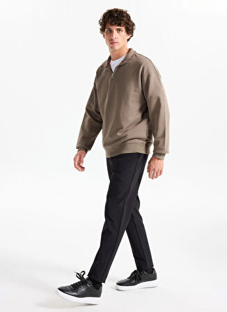 Gmg Fırenze Lastikli Bel Normal Paça Jogger Siyah Erkek Pantolon GU25MFW01010