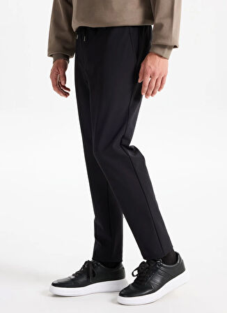 Gmg Fırenze Lastikli Bel Normal Paça Jogger Siyah Erkek Pantolon GU25MFW01010