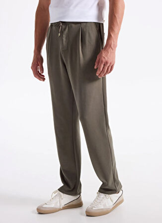 Gmg Fırenze Lastikli Bel Normal Paça Jogger Haki Erkek Pantolon GU25MFW01046