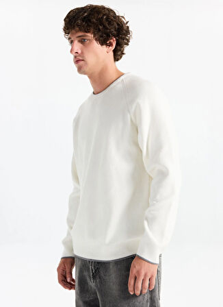 Gmg Fırenze Bisiklet Yaka Slim Fit Ekru Erkek Kazak GU25MFW04029