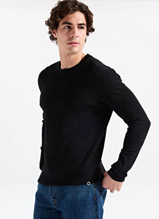 Gmg Fırenze Bisiklet Yaka Slim Fit Siyah Erkek Kazak GU25MFW04030