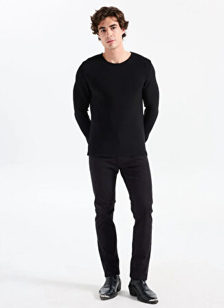 Gmg Fırenze Bisiklet Yaka Slim Fit Siyah Erkek Kazak GU25MFW04028