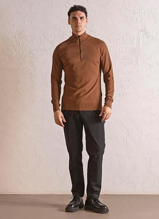 Gmg Fırenze Kiremit Erkek Slim Fit Kazak GU25MFW04031