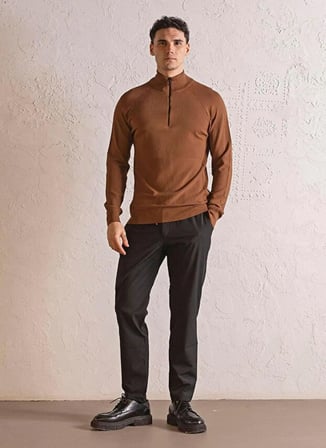 Gmg Fırenze Kiremit Erkek Slim Fit Kazak GU25MFW04031
