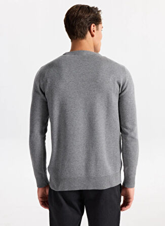 Gmg Fırenze Bisiklet Yaka Regular Fit Gri Erkek Kazak GU25MFW04014