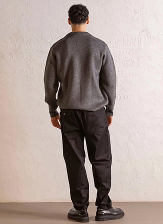 Gmg Fırenze Vizon Erkek Bisiklet Yaka Regular Fit Kazak GU25MFW04016