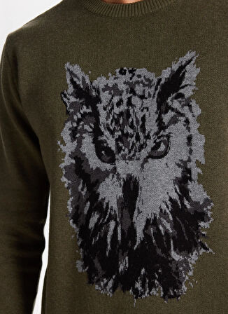 Gmg Fırenze Bisiklet Yaka Regular Fit Haki Erkek Kazak GU25MFW04018