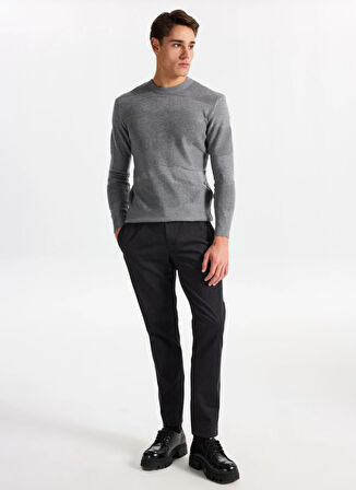 Gmg Fırenze Bisiklet Yaka Regular Fit Gri Erkek Kazak GU25MFW04021