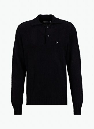 Gmg Fırenze Polo Yaka Regular Fit Siyah Erkek Kazak GU25MFW04025