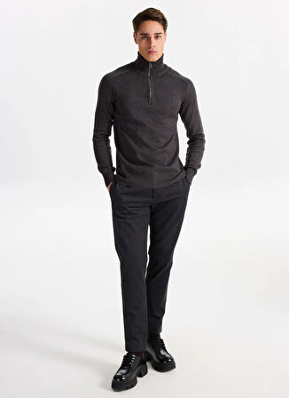 Gmg Fırenze Dik Yaka Regular Fit Antrasit Erkek Kazak GU25MFW04026