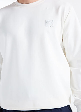 Gmg Fırenze Bisiklet Yaka Ekru Erkek Sweatshırt GU25MFW08021