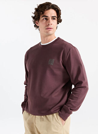 Gmg Fırenze Bisiklet Yaka Mürdüm Erkek Sweatshırt GU25MFW08021