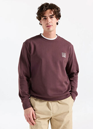 Gmg Fırenze Bisiklet Yaka Mürdüm Erkek Sweatshırt GU25MFW08021