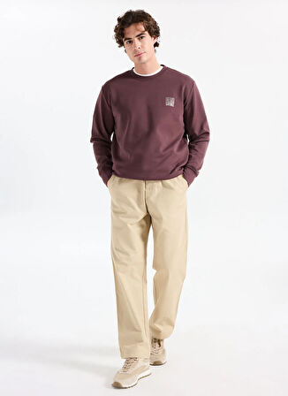 Gmg Fırenze Bisiklet Yaka Mürdüm Erkek Sweatshırt GU25MFW08021