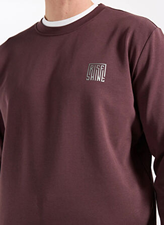 Gmg Fırenze Bisiklet Yaka Mürdüm Erkek Sweatshırt GU25MFW08021