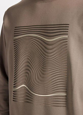 Gmg Fırenze Bisiklet Yaka Koyu Bej Erkek Sweatshırt GU25MFW08024