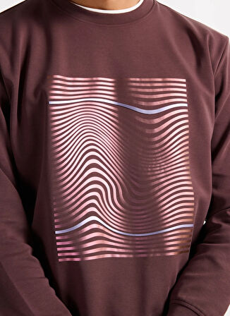 Gmg Fırenze Bisiklet Yaka Mürdüm Erkek Sweatshırt GU25MFW08024