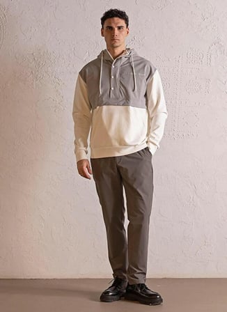Gmg Fırenze Ekru Erkek Slim Fit Sweatshirt GU25MFW08029