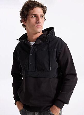 Gmg Fırenze Kapüşon Yaka Siyah Erkek Sweatshırt GU25MFW08029