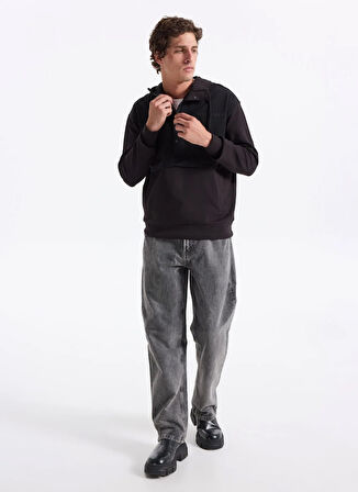 Gmg Fırenze Kapüşon Yaka Siyah Erkek Sweatshırt GU25MFW08029