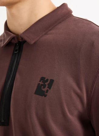 Gmg Fırenze Açık Mürdüm Erkek Regular Fit Logo Baskılı Sweatshirt GU25MFW08022
