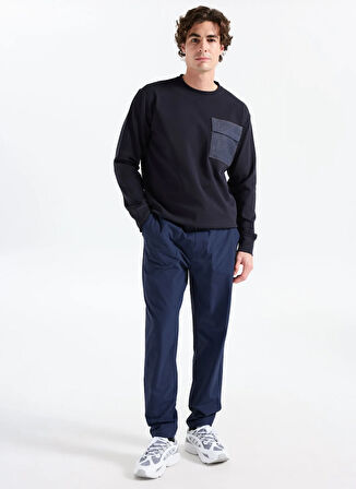 Gmg Fırenze Bisiklet Yaka Lacivert Erkek Sweatshırt GU25MFW08035