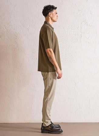 Gmg Fırenze Haki Erkek Regular Fit T-Shirt GU25MFW03006