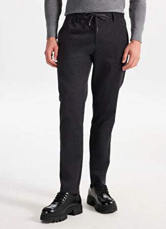 Gmg Fırenze Normal Bel Normal Paça Jogger Siyah Erkek Pantolon GU25MFW01027