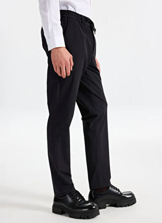 Gmg Fırenze Lastikli Bel Normal Paça Jogger Siyah Erkek Pantolon GU25MFW01021