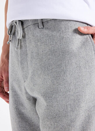 Gmg Fırenze Lastikli Bel Normal Paça Jogger Açık Gri Erkek Pantolon GU25MFW01031