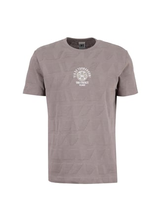 Gmg Fırenze Vizon Erkek Slim Fit Geometrik Desenli T-Shirt GU26MSS03018