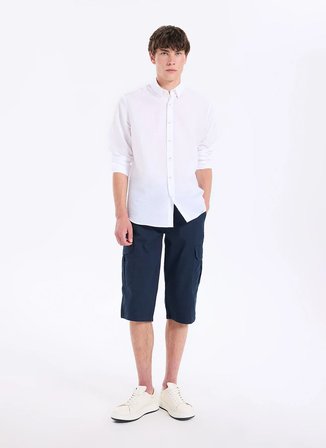 Gmg Fırenze Ekru Erkek Düğmeli Slim Fit Gömlek GU26MSS02208