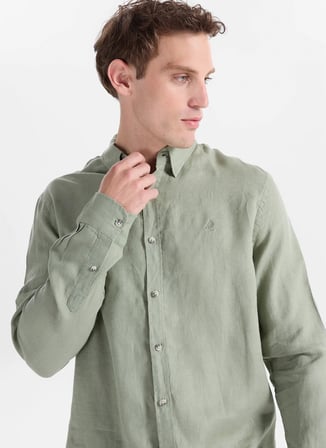 Mint Erkek %100 Keten Regular Fit Gömlek GU26MSS02213