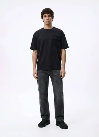 Gmg Fırenze Siyah Erkek Regular Fit T-Shirt GU26MSS03000