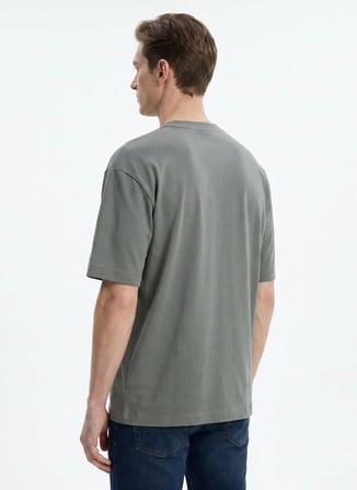 Gmg Fırenze Yeşil Erkek Bisiklet Yaka Regular Fit Baskılı T-Shirt GU26MSS03022
