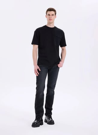 Gmg Fırenze Siyah Erkek Regular Fit T-Shirt GU26MSS03024