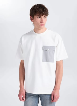 Ekru Erkek Modal Karışımlı T-Shirt GU26MSS03027