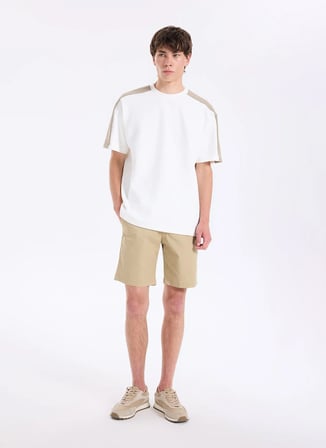 Gmg Fırenze Bej Erkek Regular Fit T-Shirt GU26MSS03049