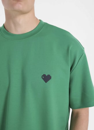 Yeşil Erkek Modal Karışımlı T-Shirt GU26MSS03031