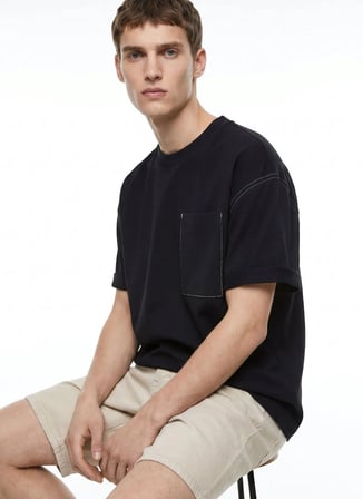 Gmg Fırenze Siyah Erkek Regular Fit T-Shirt GU26MSS03032