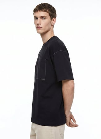 Gmg Fırenze Siyah Erkek Regular Fit T-Shirt GU26MSS03032