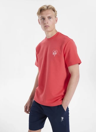 Gmg Fırenze Turuncu Erkek Regular Fit Yazı Baskılı T-Shirt GU26MSS03025