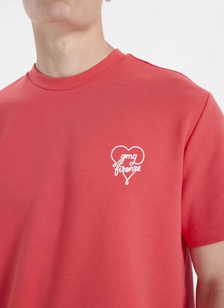 Gmg Fırenze Turuncu Erkek Regular Fit Yazı Baskılı T-Shirt GU26MSS03025