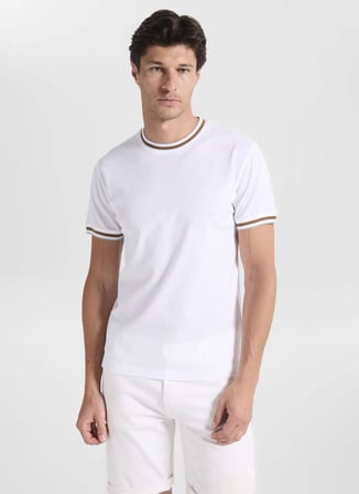 Gmg Fırenze Beyaz Erkek Slim Fit T-Shirt GU26MSS03009