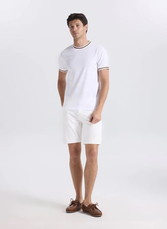 Gmg Fırenze Beyaz Erkek Slim Fit T-Shirt GU26MSS03009