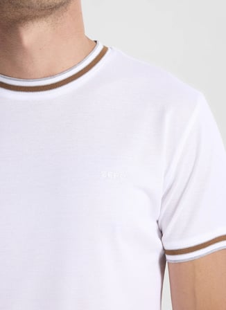 Gmg Fırenze Beyaz Erkek Slim Fit T-Shirt GU26MSS03009